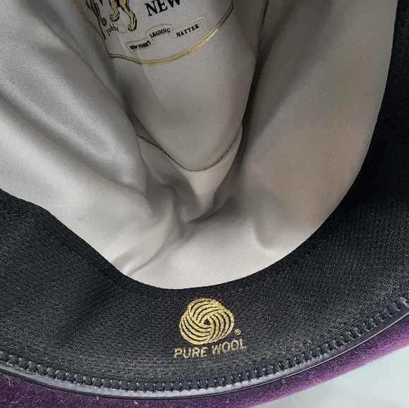 Dobbs Fifth Ave New York ANTIGUA Wool Men's Fedora Hat Burgundy Size: Small - Picture 6 of 14